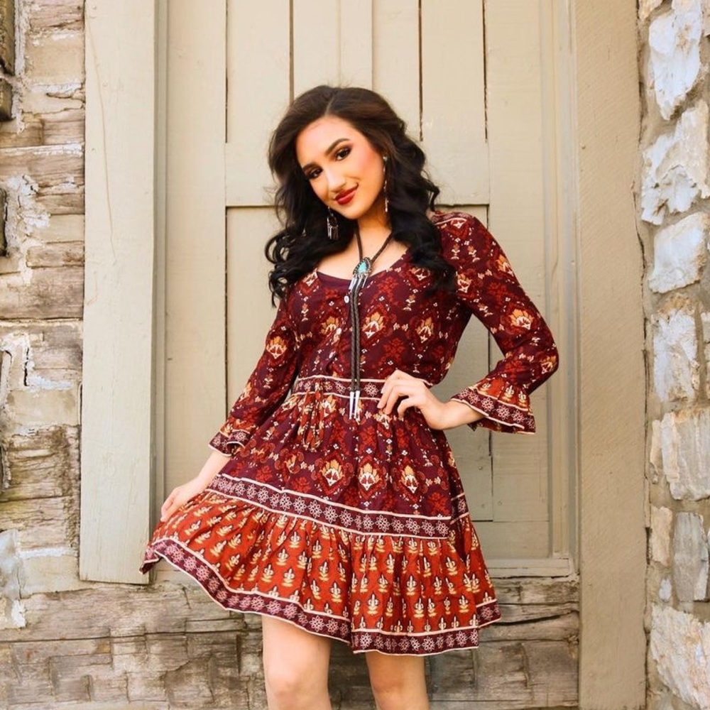 Idyllwind by Miranda Lambert Red Floral Dress